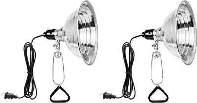 $20.71 • Buy Shade Clamp Work Light Lamp Clip On Aluminum Reflector Practical 150W E26 2 Pack