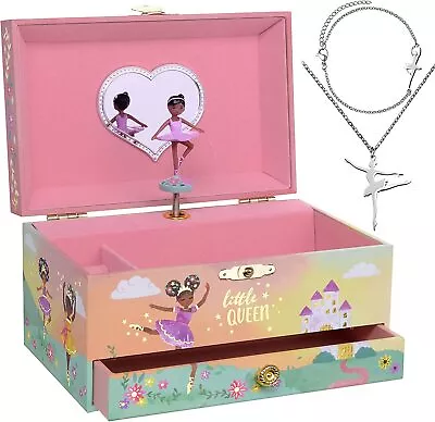 Music Box  Little Girls Jewelry Set  3 Ballerina Gifts Girls Little Queen Design • $63