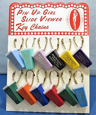 Pin Up Girls  ~ Elvgren Slide Viewer Key Chains + Store Display 1950’s • $69