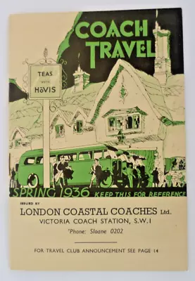 London Coastal Coaches Spring 1936 ~ Day And Night Services Fares Booklet • £19.99