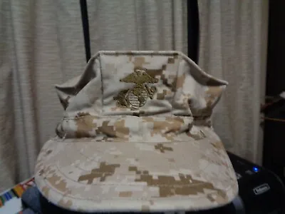 8 Point Marine Cover Hat Digital Desert Marpat Sekri Size Medium   Used • $3.75