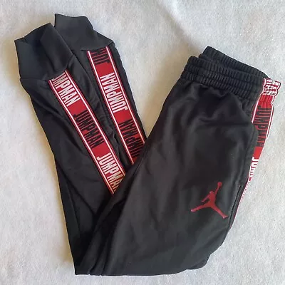 Air Jordan Nike Youth Pants Black Track Joggers Jumpman Logo Size M 10-12Yrs EUC • $19.99