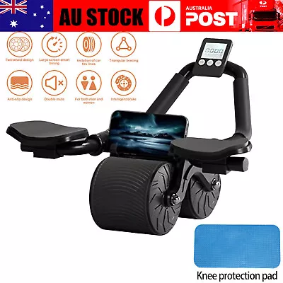 Automatic Rebound AB Roller Exercise Wheel Abdominal Wheel Anti Slip Fitness Gym • $28.80