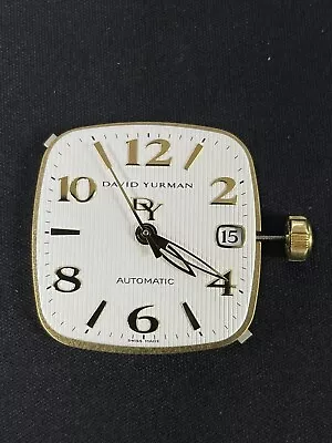 David Yurman T301 Automatic Calendar Date ETA 2892A2 Watch Movement Dial & Crown • $499