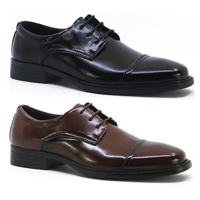 Mens New Faux Leather Shoes Smart Wedding Italian Formal Office Dress Work Size  • £12.95