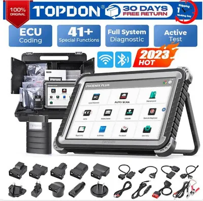 TOPDON Phoenix Plus Bidirectional Scanner Tool Diagnostic Scan Key Coding Remote • $1359