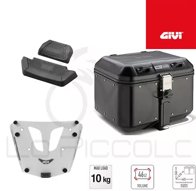 GIVI Suitcase Aluminum DLM46B+ Plate+Back BMW R 1200 Rt 2013 • $491.46