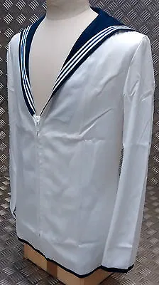 RN Middy Jumper Class 2 C II White British Sailors Uniform Top All Sizes - NEW • £19.99