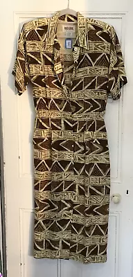 Maggy London  Vintage Silk Dress 80’s Retro Size 14 • £30