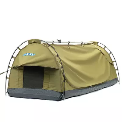 Adventure Kings Deluxe Single Swag Outdoor Camping 50mm Foam Mattress Canvas • $99