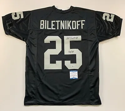 $144.46 • Buy FRED BILETNIKOFF Signed /autographed RAIDERS Custom Made Jersey W/HOF 88-BECKETT