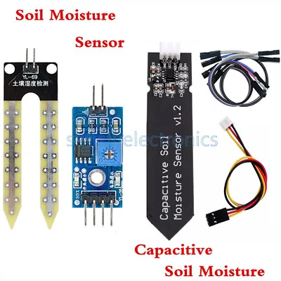 Analog Capacitive Soil Moisture Sensor V1.2 + Sensor Cable Corrosion Resistant • $0.99