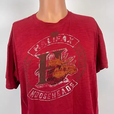 Old Time Hockey Halifax Mooseheads Logo Retro T Shirt Quebec Juniors Size L • $31.49