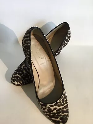 Women’s J.Crew Martina Calf Hair WedgesLeopardWith Solid Black Heel 3” H Style1 • $124