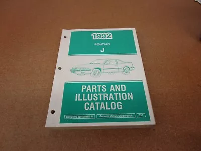 1992 Pontiac Sunbird Illustrated Parts Book Catalog Manual • $19