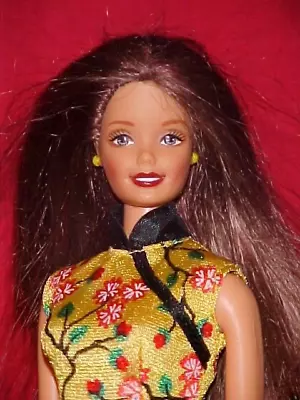 1998 STYLE BARBIE BRUNETTE CHINESE INSPIRED DRESS Loose • $25