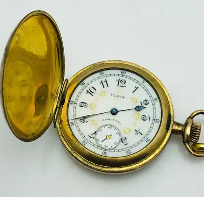 Vintage Elgin National Watch Co 31223804 U.S.A 41mm Men's Pocket Watch For Parts • $189.99