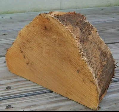 Nature Wood Half Log Tree Slice Chunk Pillar Woodworking Decor Crafts 8x6x3 In. • $14.99