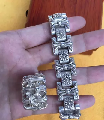 Chinese Fashion Miao Silver Noble Bracelet Add Ring • $28.98