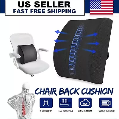 Orthopedic Memory Foam Seat Cushion Lumbar Back Support Pillow Pain Relief Car • $18.80