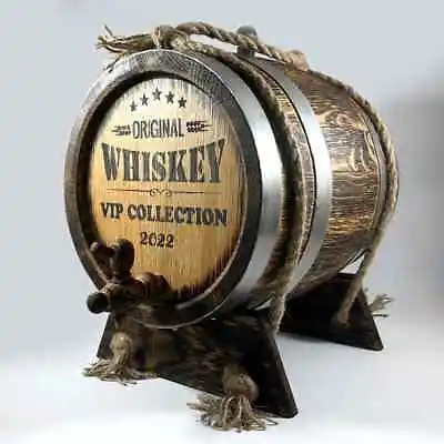 Oak Barrel Keg Brandy Wine Drinks Whisky Beer Sake Rum Bourbon (1.32 Gallon/5L) • $160