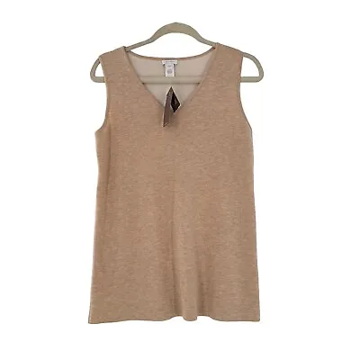 J Jill Sweater Women Beige Pullover Vest Reversible Preppy Breathable Knit Med • $22.47