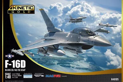 1/48 Kinetic F-16D Block 30/40/50 USAF Plastic Model Kit • $60.71