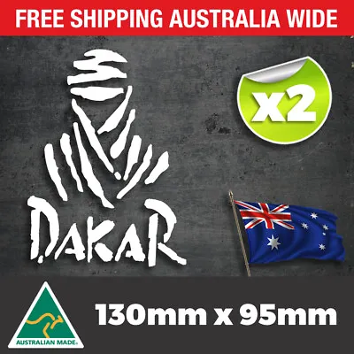 2 X DAKAR Sticker Decal Vinyl Rally Car 4x4 Motorcycle Bike Truck Off Road 4WD • $5.75