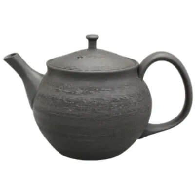 Teapot Kyusu Tokoname - HOKURYU - Black - 260 Ml Cc - Ceramic Mesh - Seal Flower • $150.02