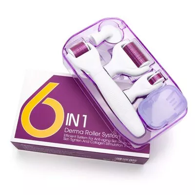$27.86 • Buy 6 In 1 Derma Roller Titanium Needle Skin Care Kit Micro Needle For Face Body