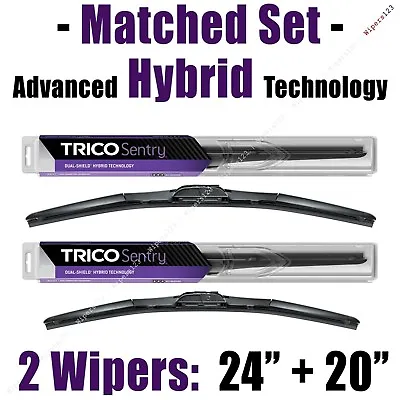 Matched Set Of 2 Hybrid Wipers 24 +20  Trico Sentry Wiper Blades - 32-240 32-200 • $25.16