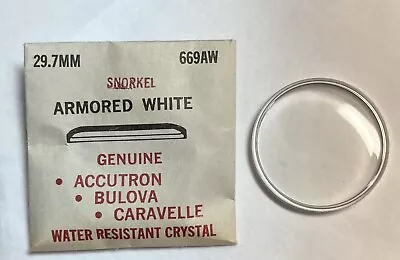 Vintage NOS 29.7mm 669AW Bulova Snorkel Armored White Watch Crystal • $49.31