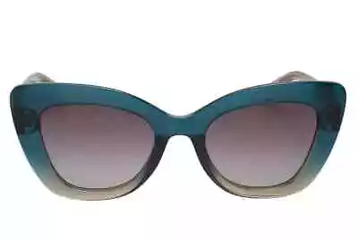 Locello Eden Women's Designer Sunglasses Cat Eye Shaped Ombre Green Brown • $94