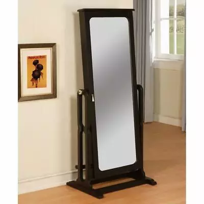 Black Cheval Mirror Jewelry Armoire Storage Home Living Furniture Décor • $399