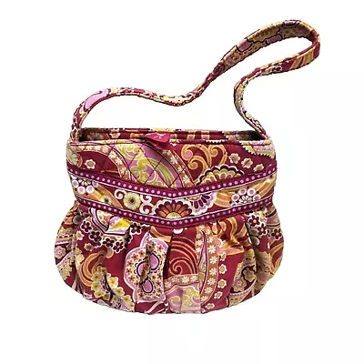 Vera Bradley Raspberry Fizz Hannah Small Handbag Quilt Purse Retire 2008 Pattern • $6.98