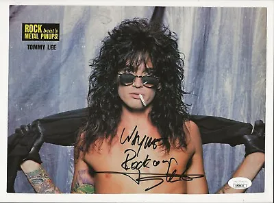 Tommy Lee Of Motley Crue REAL SIGNED Mag Pinup Photo JSA COA Autographed Glam • $99.99