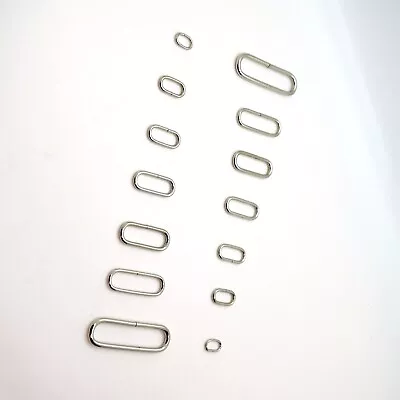 Metal Oval Loop Rings Wire Formed Buckles For Webbing Strap Tape Bag 20- 50 Mm • £2.99