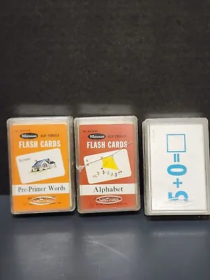 VTG Lot 3 Whitman Help Yourself Flash Cards Pre-Primer Words & Alphabet Numbers • $35