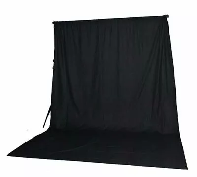 FREE SHIPPING 10 X 10 Ft Cotton Muslin Backdrop Backgrounds BLACK • $28.99