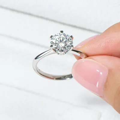 $79.95 • Buy SALE, 1CT Certified Moissanite Diamond Engagement Ring, 1 Carat Brilliant Cut