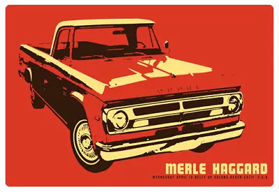 Scrojo Merle Haggard 2013 Poster Belly Up Tavern Solana Beach Merle_1304 • $29.99