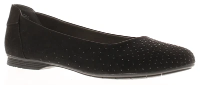 £36 • Buy Jana Womens Flat Shoes Ballerina Glitzy Jet Slip On Black UK Size