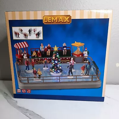 Lemax 14871 Outdoor Skating Rink Holiday Christmas Village Moving Skaters Sound • $69.88