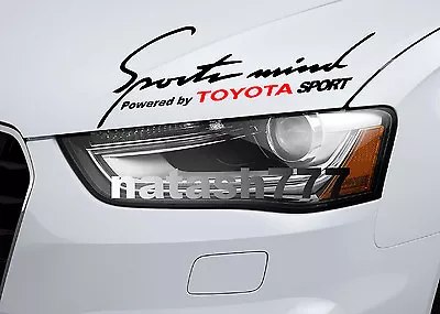 Sports Mind Powered By TOYOTA Camry Corolla Matrix Decal Sticker Emblem BLACK/R • $24.99