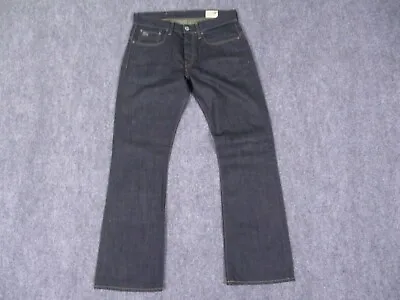 G Star Jeans Mens 32x31 Black Denim 3301 Button Fly Pants • $38