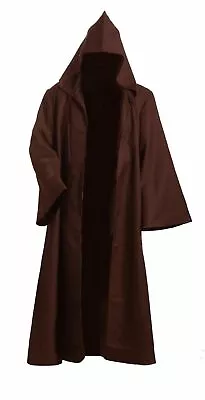 Star Wars Hooded Jedi Brown/Black Robe Uniform Cosplay Costume Halloween • $36.99