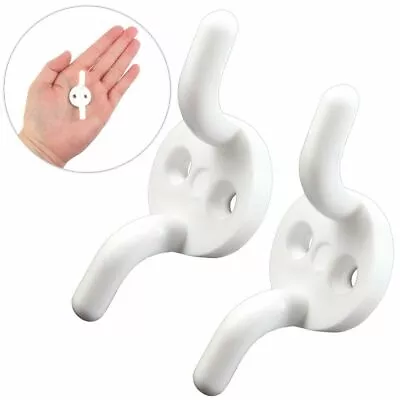 £3.99 • Buy 2 CLEAT HOOKS White Roman Blind Cord String Curtain Drape Tie Back Tassel Holder