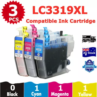 3x Non-OEM Colours ONLY LC 3319XL Ink Cartridge For Brother MFC J5330DW 5730DW • $16.80