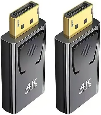 2x Display Port DP Male To HDMI Female Adapter Converter For 4K HD 1080P HDTV PC • £6.40