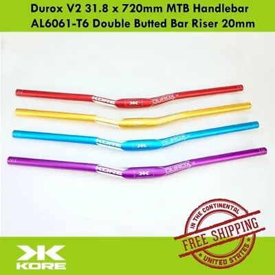 $24.90 • Buy KORE Durox V2 31.8 X 720mm MTB Handlebar AL6061-T6 Double Butted Bar Riser 20mm